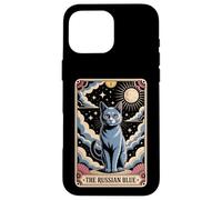 Carte de Tarot Chat Halloween Le Russe Bleu Coque pour iPhone 16 Pro Max