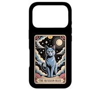 Carte de Tarot Chat Halloween Le Russe Bleu Coque pour iPhone 17 Pro