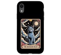 Carte de Tarot Chat Halloween Le Russe Bleu Coque pour iPhone XR