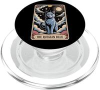 Carte de Tarot Chat Halloween Le Russe Bleu PopSockets PopGrip pour MagSafe