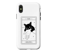 Carte de Tarot Chat Noir Mort Sorcellerie Gothique Tarot Lecture Coque pour iPhone X/XS