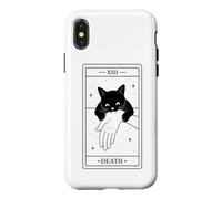 Carte de Tarot Chat Noir Mort Sorcellerie Gothique Tarot Lecture Coque pour iPhone X/XS