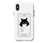Carte de Tarot Chat Noir Mort Sorcellerie Gothique Tarot Lecture Coque pour iPhone X/XS