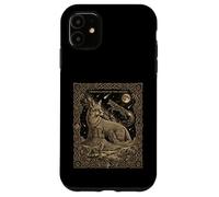 Carte de Tarot Constellation Coyote céleste Motif Lune du désert Coque pour iPhone 11