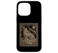 Carte de Tarot Constellation Coyote céleste Motif Lune du désert Coque pour iPhone 14 Pro Max