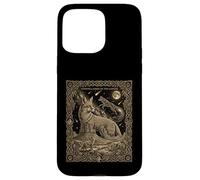 Carte de Tarot Constellation Coyote céleste Motif Lune du désert Coque pour iPhone 15 Pro Max
