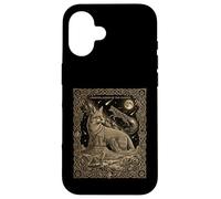 Carte de Tarot Constellation Coyote céleste Motif Lune du désert Coque pour iPhone 16