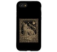 Carte de Tarot Constellation Coyote céleste Motif Lune du désert Coque pour iPhone SE (2020) / 7/8