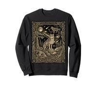 Carte de Tarot Constellation du Loup céleste Mystique Sweatshirt