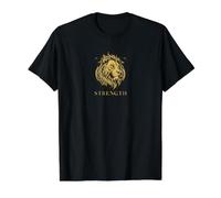Carte de Tarot de Force Lion T-Shirt Graphique avec Valeur, Homme, Noir, XL
