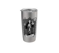 Carte de tarot de la mort occulte sombre faucheuse astrologie Gobelet isotherme en acier inoxydable double paroi