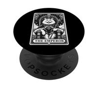 Carte de tarot de l'Empereur XVI Chat Meme Major Arcana drôle PopSockets PopGrip Adhésif