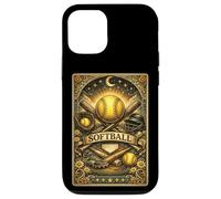 Carte de Tarot de Softball Vintage Mystique Sports Batte Magique Coque pour iPhone 12/12 Pro