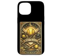 Carte de Tarot de Softball Vintage Mystique Sports Batte Magique Coque pour iPhone 15