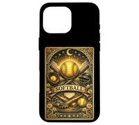 Carte de Tarot de Softball Vintage Mystique Sports Batte Magique Coque pour iPhone 16 Pro Max