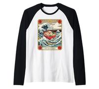 Carte de Tarot de Surf Ramen Bowl The Great Wave Off Kanagawa Manche Raglan