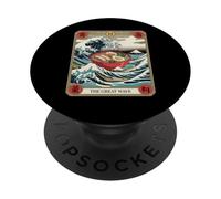 Carte de Tarot de Surf Ramen Bowl The Great Wave Off Kanagawa PopSockets PopGrip Adhésif
