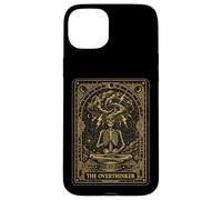 Carte de Tarot drôle The Overthinker Squelette Santé mentale Coque pour iPhone 15 Plus