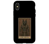 Carte de Tarot du Diable Anubis Ancient God Egyptien Mythologie Coque pour iPhone X/XS