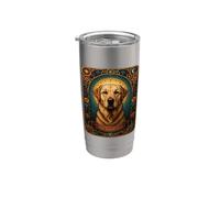 Carte de tarot du Labrador The Loyal One Gobelet isotherme en acier inoxydable double paroi