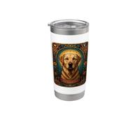 Carte de tarot du Labrador The Loyal One Gobelet isotherme en acier inoxydable double paroi