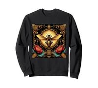 Carte de Tarot en Forme d'abeille Motif Lotus Steampunk Cottagecore Halloween Sweatshirt