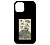 Carte de Tarot Extraterrestre The World UFO Invasion Vache drôle Coque pour iPhone 12/12 Pro