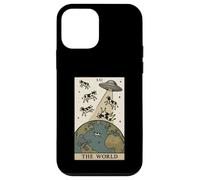 Carte de Tarot Extraterrestre The World UFO Invasion Vache drôle Coque pour iPhone 12 Mini