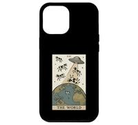 Carte de Tarot Extraterrestre The World UFO Invasion Vache drôle Coque pour iPhone 12 Pro Max