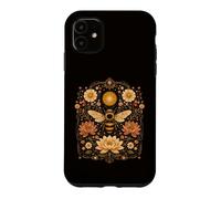 Carte de Tarot Florale avec Abeilles botaniques Cottagecore Esthétique Coque pour iPhone 11