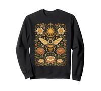Carte de Tarot Florale avec Abeilles botaniques Cottagecore Esthétique Sweatshirt