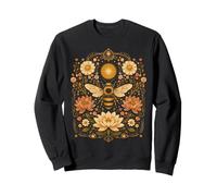Carte de Tarot Florale avec Abeilles botaniques Cottagecore Esthétique Sweatshirt