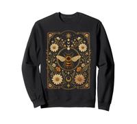 Carte de Tarot Florale avec Abeilles botaniques Cottagecore Esthétique Sweatshirt