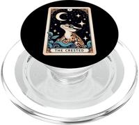 Carte de Tarot Gecko à crête Lune, pour Hommes, Femmes, Enfants, Amoureux des Reptiles PopSockets PopGrip pour MagSafe