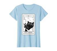 Carte de tarot gothique noire sorcière pour amoureux des chats T-Shirt