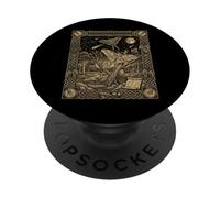 Carte de Tarot Gothique Occulte de la comète et de la Constellation PopSockets PopGrip Adhésif