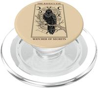 Carte de Tarot Gothique Occulte Mystique pour Amoureux des Corbeaux PopSockets PopGrip pour MagSafe