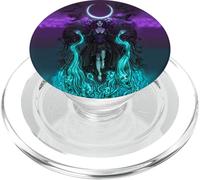 Carte de Tarot Gothique païenne The Morrigan Death - Triple Lune PopSockets PopGrip pour MagSafe