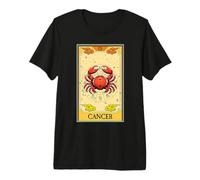 Carte de Tarot Horoscope du Cancer avec Symbole du Zodiaque T-Shirt Haut de Gamme