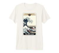 Carte de Tarot Japonaise The Great Wave Off Kanagawa T-Shirt Haut de Gamme