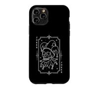 Carte de Tarot Joker Skull Jester The Clown Line Art The Fool Coque pour iPhone 11 Pro