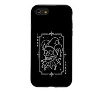 Carte de Tarot Joker Skull Jester The Clown Line Art The Fool Coque pour iPhone SE (2020) / 7/8