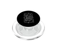 Carte de Tarot Joker Skull Jester The Clown Line Art The Fool PopSockets PopGrip pour MagSafe