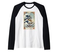Carte de Tarot Kanagawa Chat Japonais Surf La Grande Vague Manche Raglan