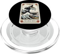 Carte de Tarot Kanagawa Chat Japonais Surf La Grande Vague PopSockets PopGrip pour MagSafe