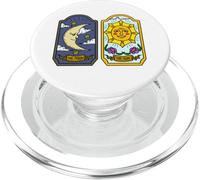 Carte de Tarot La Lune et Le Soleil Symboles de Carte de Tarot génial PopSockets PopGrip pour MagSafe