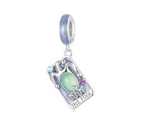 Carte de tarot - le charme fou, accessoire de bracelet à breloques en argent sterling 925, compatible avec le collier de bracelet pandora