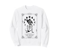 Carte de Tarot Lune Chat Squelette félin Gothique Halloween Sweatshirt