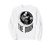 Carte de Tarot Lune Squelette Couple Hors-la-Loi Gothique Astrologie Sweatshirt