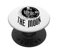 Carte de Tarot Lune Squelette Couple Vintage Gothique Astrologie PopSockets PopGrip Adhésif